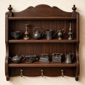 HUGE LOT! Vintage Diecast Pewter Metal Miniature Early American Set | Dollhouse